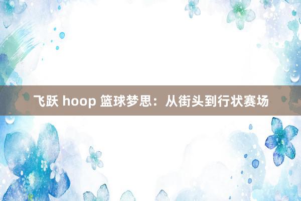 飞跃 hoop 篮球梦思：从街头到行状赛场